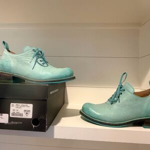 John Fluevog 50th Anniversary Winch - Turquoise - Size 9W
